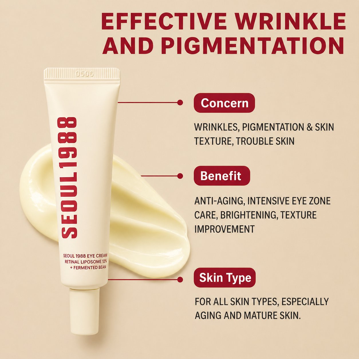 K- SECRET Seoul 1988 Brightening & Anti-Aging Eye Cream